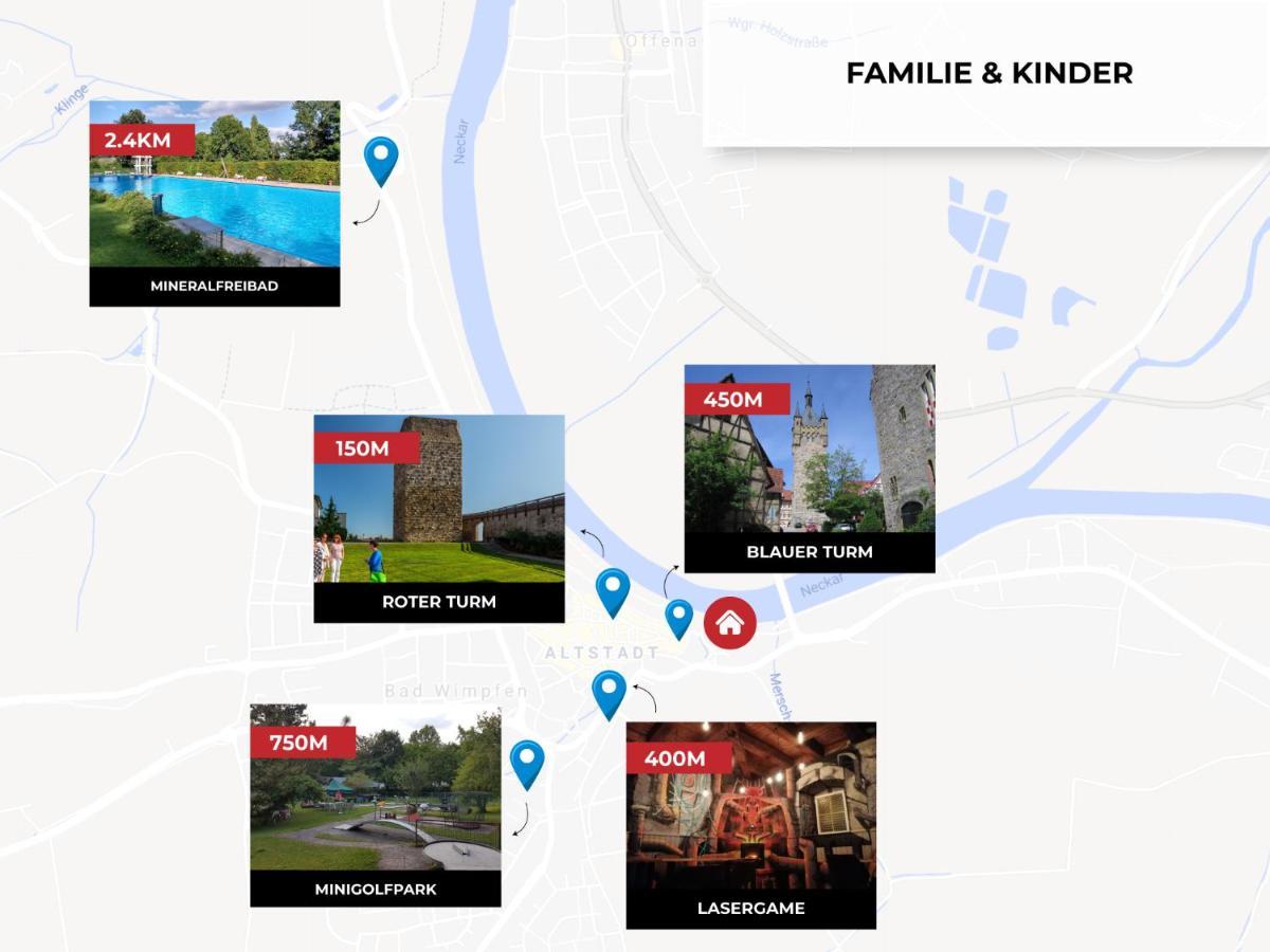 Charmante Wohnung Am Neckar Bad Wimpfen Dış mekan fotoğraf